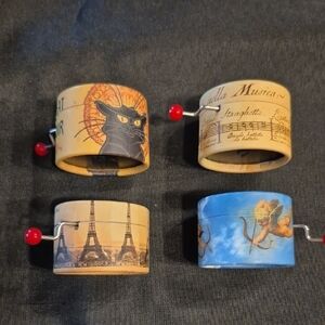 Set of 4 French Decorative Music Boxes